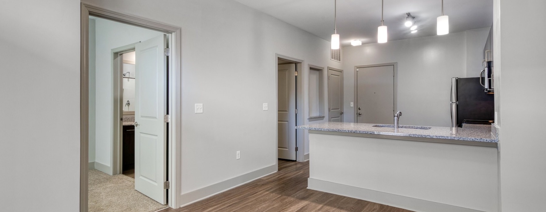 Well-lit kitchen with ample counter space