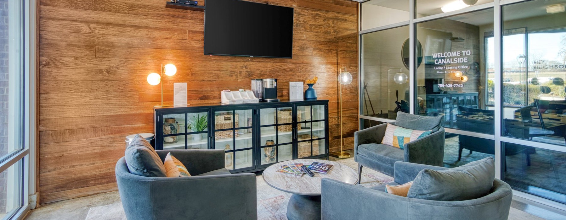 spacious leasing office